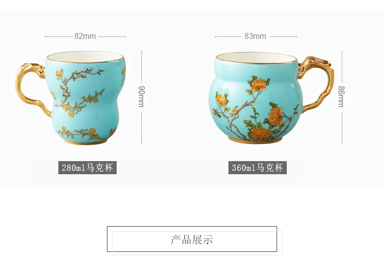 [Direct mail from China, delivery time is 10-15 days]  Auratic Chinese porcelain Yongfengyuan Madam porcelain West Lake blue harp and sesame cup detail image 4