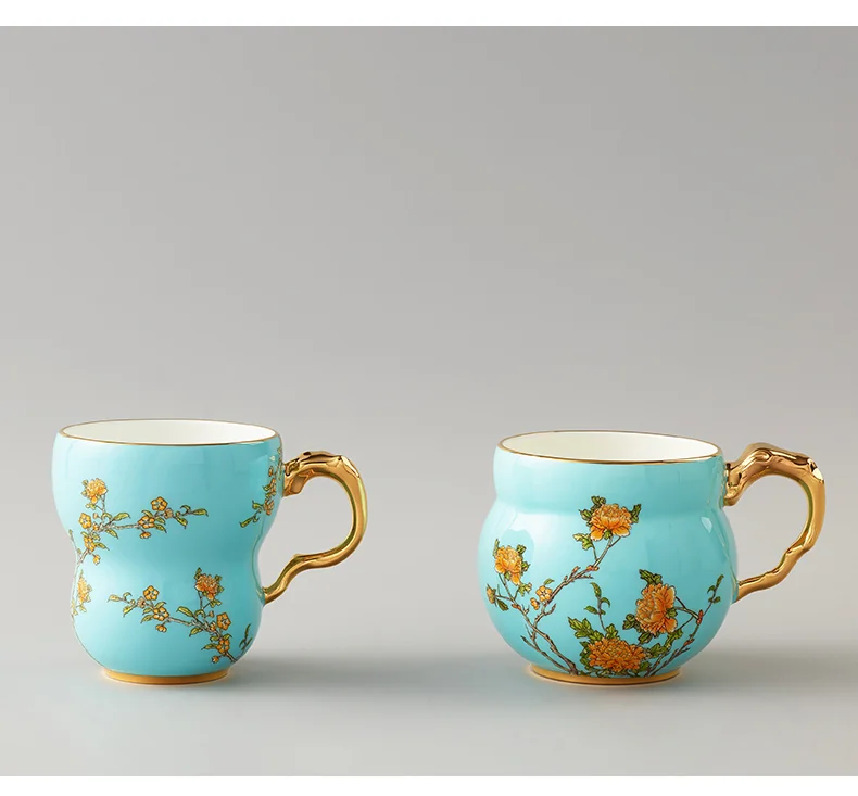 [Direct mail from China, delivery time is 10-15 days]  Auratic Chinese porcelain Yongfengyuan Madam porcelain West Lake blue harp and sesame cup detail image 7
