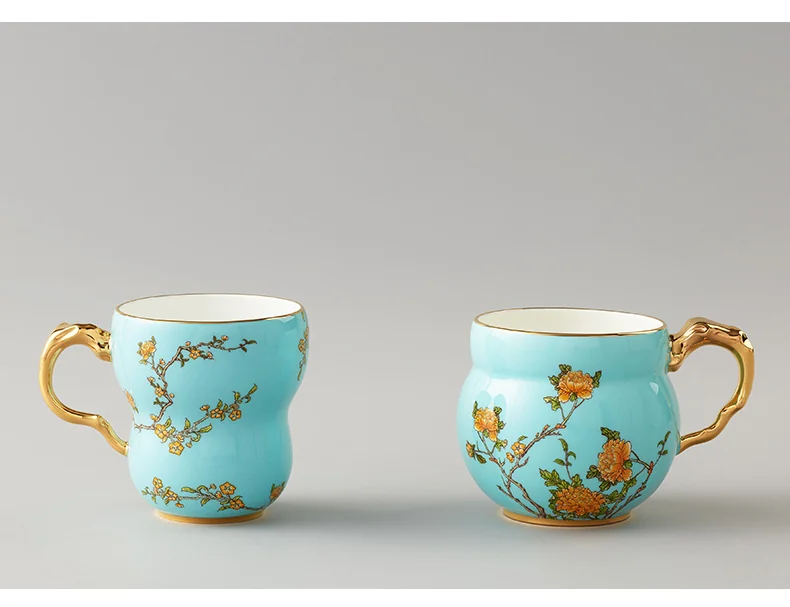 [Direct mail from China, delivery time is 10-15 days]  Auratic Chinese porcelain Yongfengyuan Madam porcelain West Lake blue harp and sesame cup detail image 11