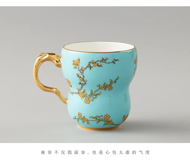 [Direct mail from China, delivery time is 10-15 days]  Auratic Chinese porcelain Yongfengyuan Madam porcelain West Lake blue harp and sesame cup detail image 13