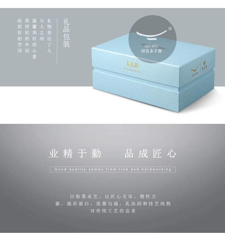 [Direct mail from China, delivery time is 10-15 days]  Auratic Chinese porcelain Yongfengyuan Madam porcelain West Lake blue harp and sesame cup detail image 14