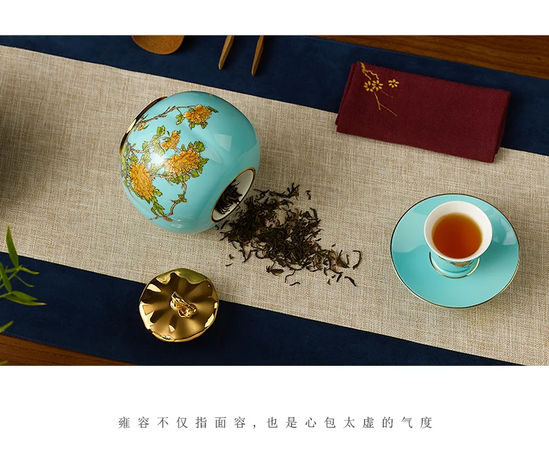 [China Direct Shipping, 5-7 days] [China Direct Shipping, 5-7 days] Auratic China Porcelain Yongfengyuan West Lake Blue 2 Heads Tea Canister (600ml) detail image 12