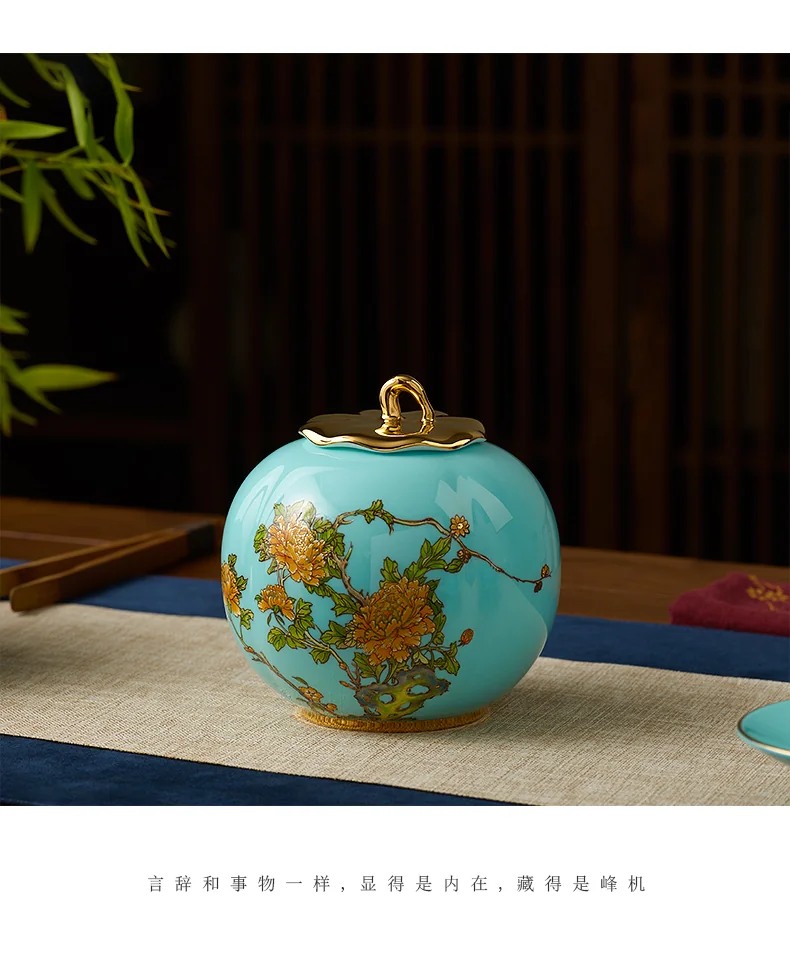 [China Direct Shipping, 5-7 days] [China Direct Shipping, 5-7 days] Auratic China Porcelain Yongfengyuan West Lake Blue 2 Heads Tea Canister (600ml) detail image 13