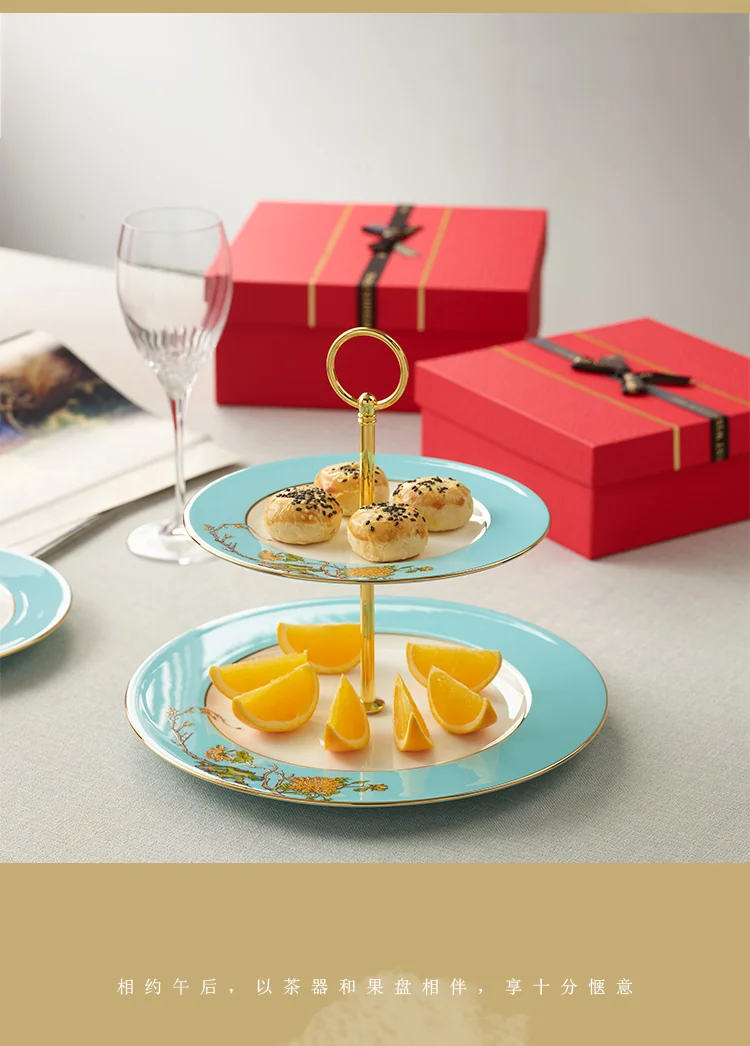 [China Direct Shipping, 5-7 days] Auratic China Porcelain Yongfengyuan 2-head Cake Set in West Lake Blue detail image 14