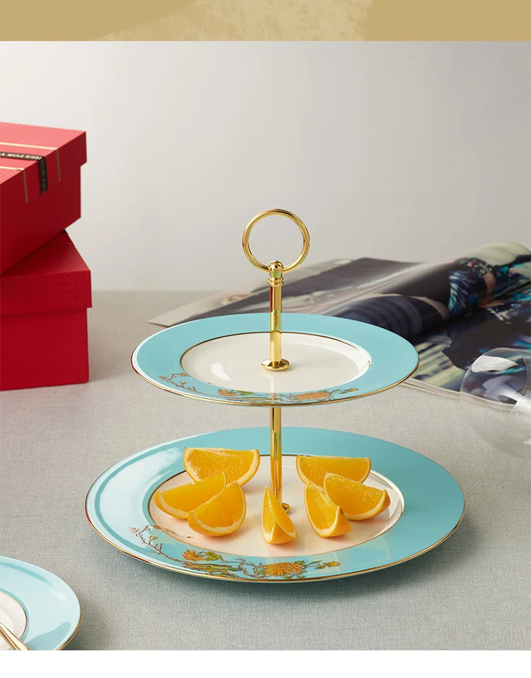 [China Direct Shipping, 5-7 days] Auratic China Porcelain Yongfengyuan 2-head Cake Set in West Lake Blue detail image 15