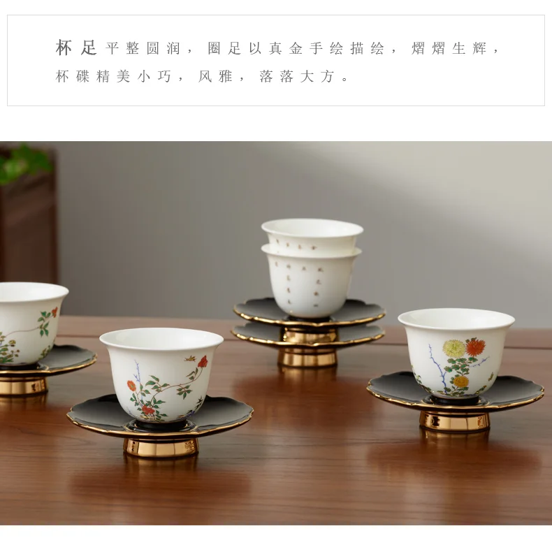 【China Direct Shipping, 10-15 days】Auratic Guochen Yongfengyuan Lady Porcelain Pomegranate Home 2 Heads Travelling Tea Set (12 Flower Patterns) detail image 17