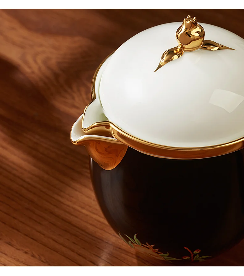 [China Direct Shipping, Time Limit 5-7 Days] Auratic Guochen Yongfengyuan Lady's Porcelain Pomegranate Homestead 6 Heads Travel Set (210ml) detail image 14