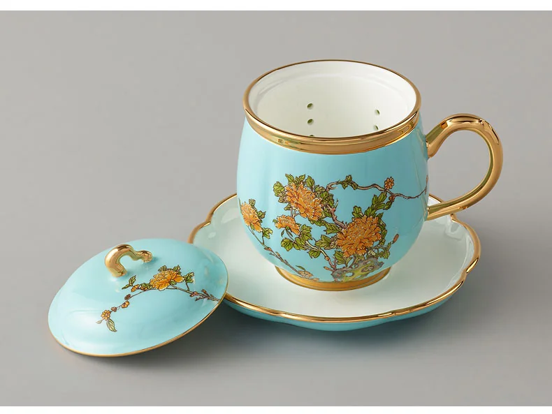 Auratic, "Mrs. Porcelain·West Lake Blue", Four-piece, Lid Cup, Tea Cup, 280ml detail image 13