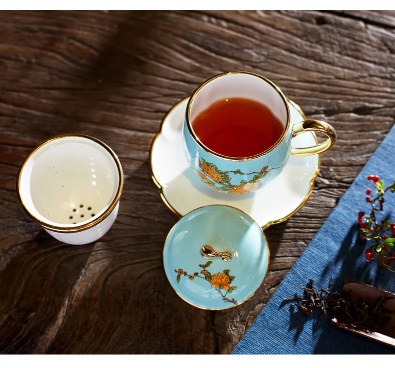 Auratic, "Mrs. Porcelain·West Lake Blue", Four-piece, Lid Cup, Tea Cup, 280ml detail image 10