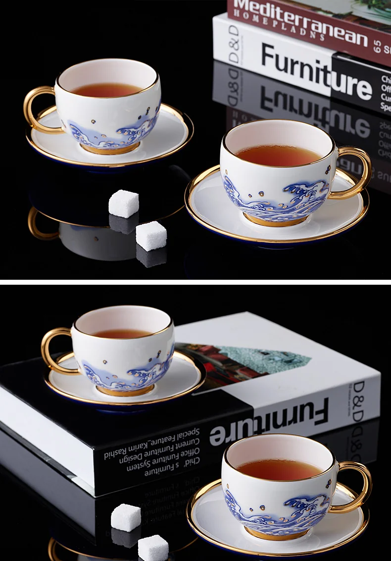 Auratic, Mr. Porcelain Sea Pearl, 4 Pieces Coffee Cup, Tea Cup 140ml*2 detail image 13