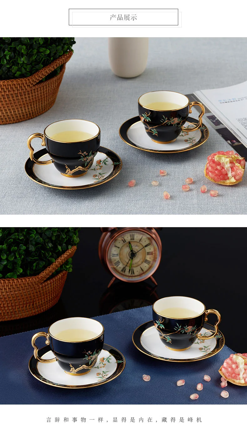 Auratic, 4-Piece Coffee Cup,tea cup, Black, 160ML detail image 6
