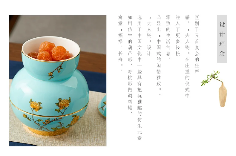 [China Direct Shipping, 5-7 days] Auratic China Porcelain Yongfengyuan 4-head Fortune Fruit Plate in West Lake Blue (130mm) detail image 3