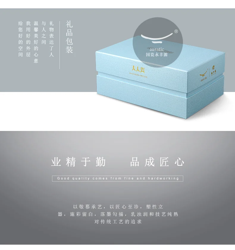 [China Direct Shipping, 5-7 days] Auratic China Porcelain Yongfengyuan 4-head Fortune Fruit Plate in West Lake Blue (130mm) detail image 13