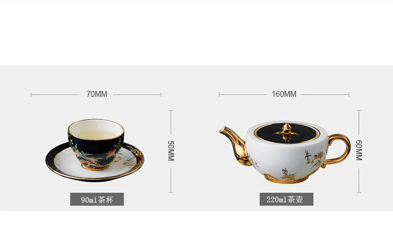 【China Direct Shipping, 5-7 days】Auratic Guochen Yongfengyuan Lady Porcelain 6 Heads Chinese Tea Set (220ml) detail image 5
