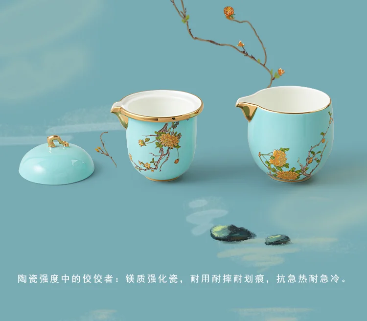 [Direct mail from China, delivery time is 10-15 days] Auratic Guochen Yongfengyuan Xihu Blue 6-head Travel Set (210ml) detail image 11
