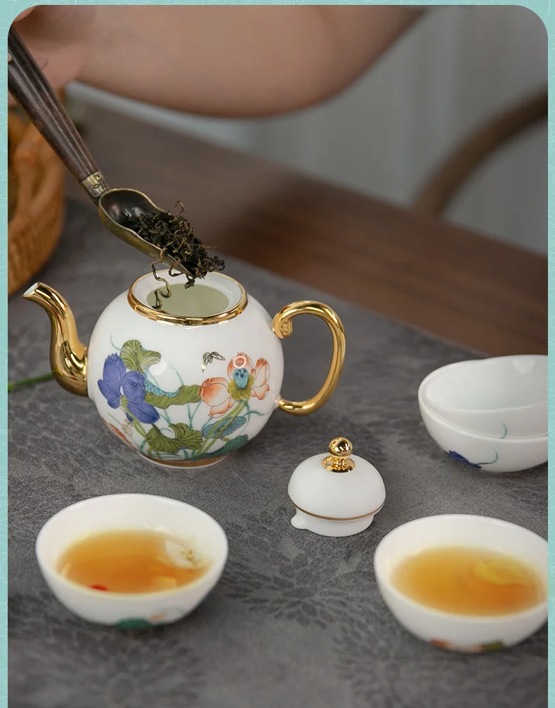 [China Direct Shipping, 5-7days] Auratic Guochen Yongfengyuan Happiness and Harmony 6-head Tea Set detail image 20