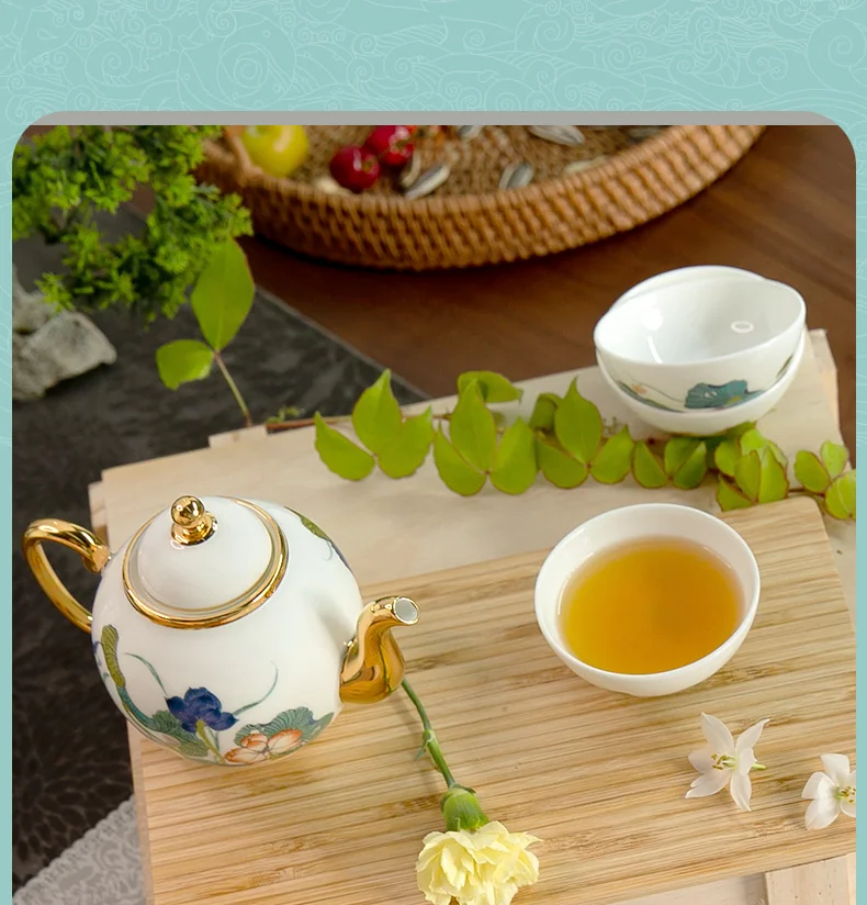[China Direct Shipping, 5-7days] Auratic Guochen Yongfengyuan Happiness and Harmony 6-head Tea Set detail image 25