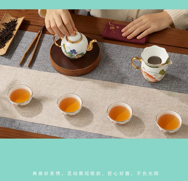 [China Direct Shipping, 5-7days] Auratic Guochen Yongfengyuan Happiness and Harmony 8 Heads Tea Set (4pcs) detail image 9