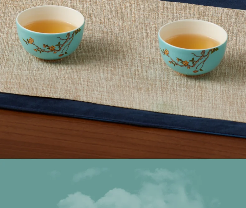 Auratic, "Mrs. Porcelain·West Lake Blue", Portable Travel Tea Set, 7 Pieces detail image 16