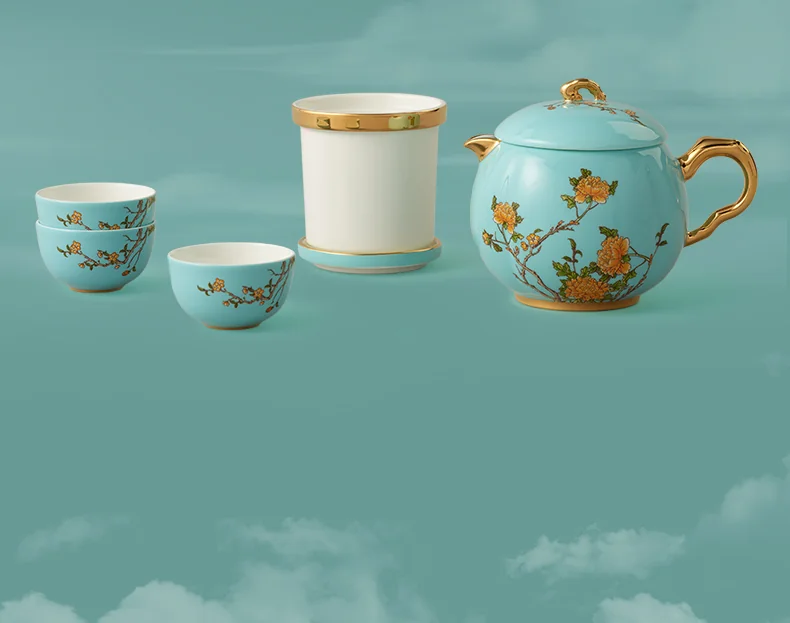 Auratic, "Mrs. Porcelain·West Lake Blue", Portable Travel Tea Set, 7 Pieces detail image 12