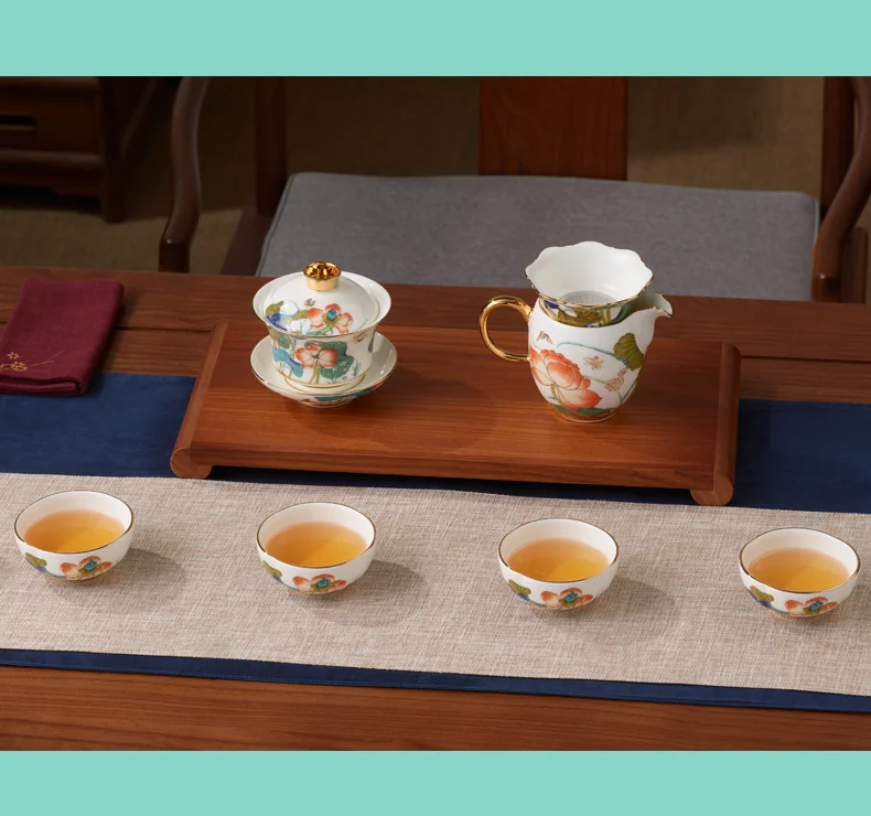 Auratic, Porcelain, Happiness and Naruto, 9-pcs Tea Set, Chinese Gift Set detail image 9