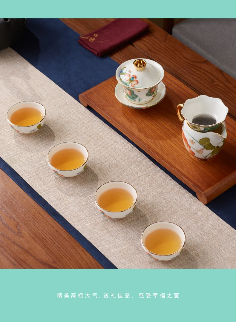Auratic, Porcelain, Happiness and Naruto, 9-pcs Tea Set, Chinese Gift Set detail image 10