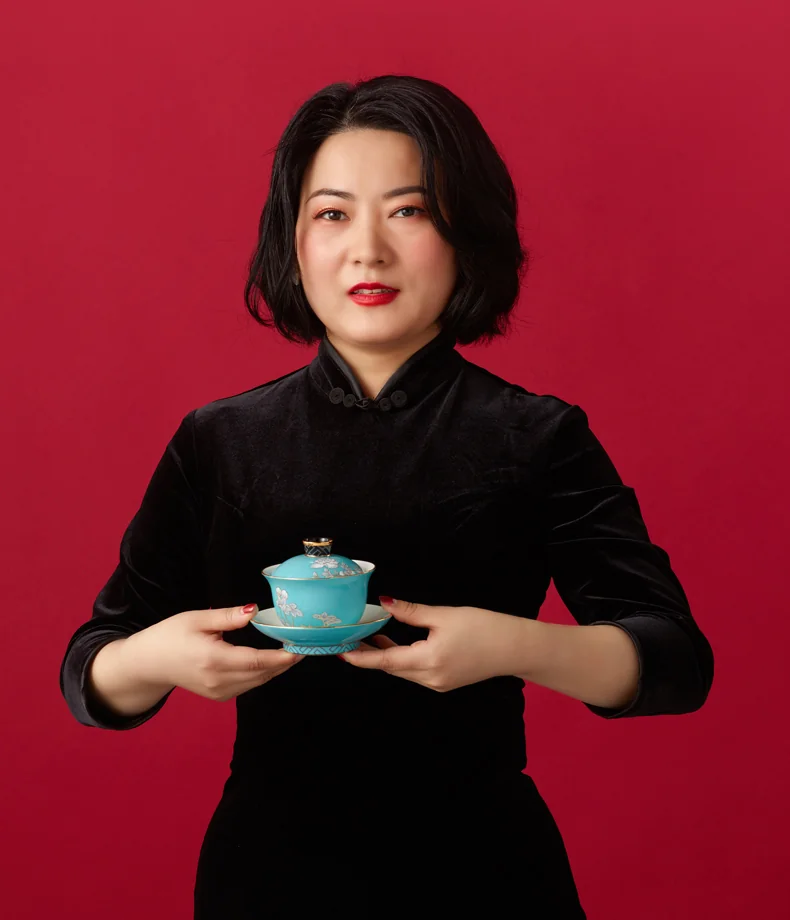 Auratic, Ink Peony, 8pcs Chinese Tea Set, coffee set detail image 10