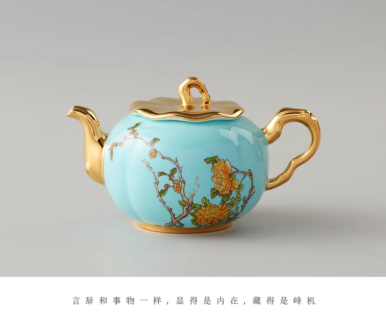[China Direct Shipping, 5-7 days] Auratic China Porcelain Yongfengyuan 12-head Tea Set in West Lake Blue detail image 11