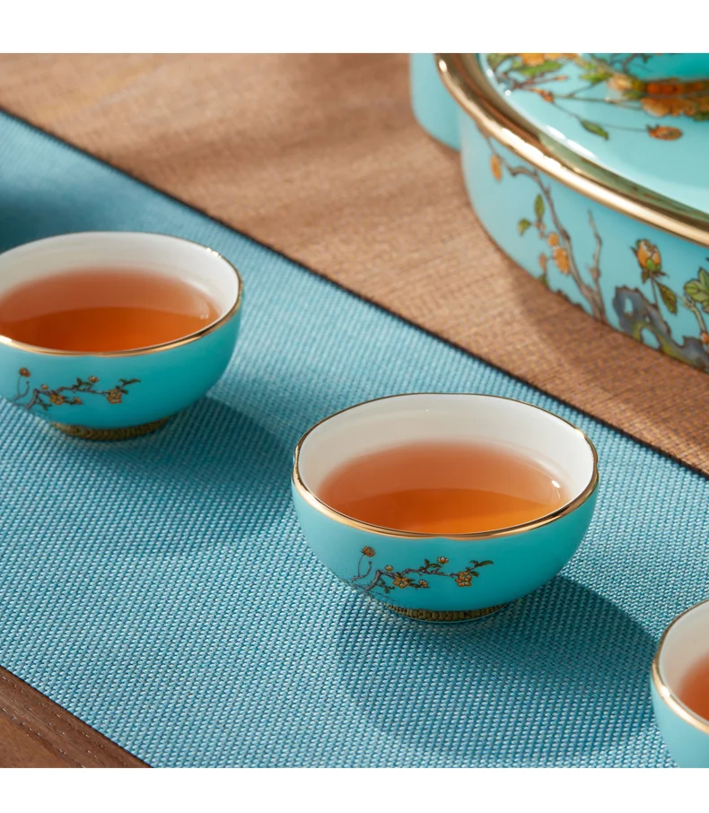[China Direct Shipping, 5-7 days] Auratic China Porcelain Yongfengyuan 15 Heads Kung Fu Tea Set (Covered Bowl Set) detail image 14