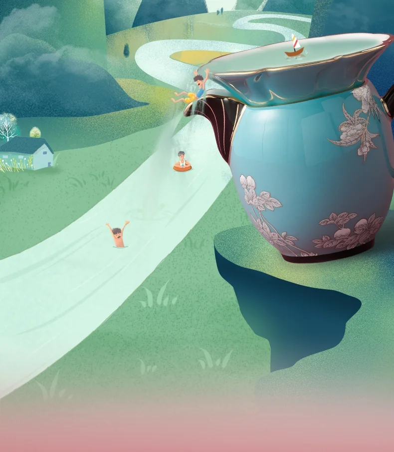 [China direct mail, time limit 5-7 days]AURATIC Ink Peony 26 Chinese Tea Set detail image 7