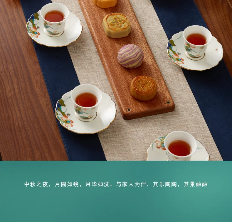 [China Direct Shipping, 5-7days] Auratic China Porcelain Yongfengyuan Happiness and Harmony 21-head Kung Fu Tea Set detail image 23