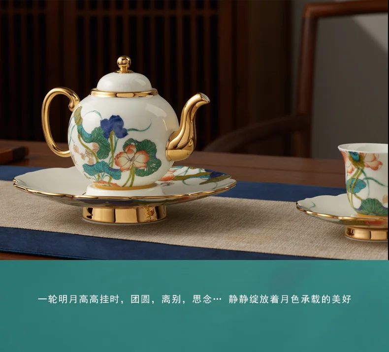 [China Direct Shipping, 5-7days] Auratic China Porcelain Yongfengyuan Happiness and Harmony 21-head Kung Fu Tea Set detail image 25