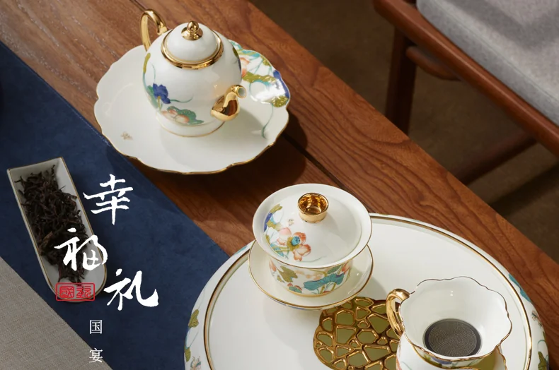 [China Direct Shipping, 5-7days] Happiness and Harmony 36 Heads Tea Set (10 Seats) detail image 1