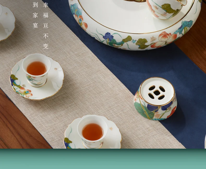 [China Direct Shipping, 5-7days] Happiness and Harmony 36 Heads Tea Set (10 Seats) detail image 2
