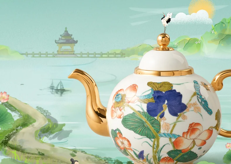 [China Direct Shipping, 5-7days] Happiness and Harmony 36 Heads Tea Set (10 Seats) detail image 6