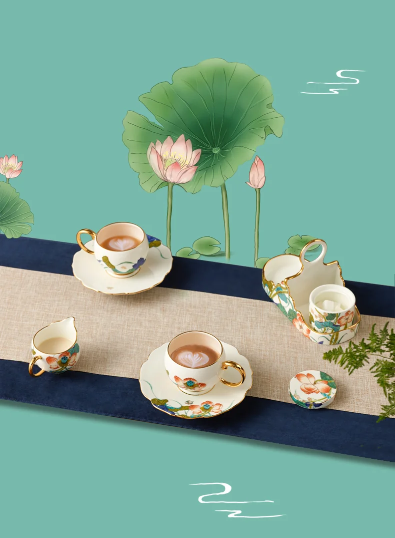 [China Direct Shipping, 5-7days] Auratic Guochen Yongfengyuan Happiness and Harmony 18-head Multi-Purpose Tea Set detail image 15
