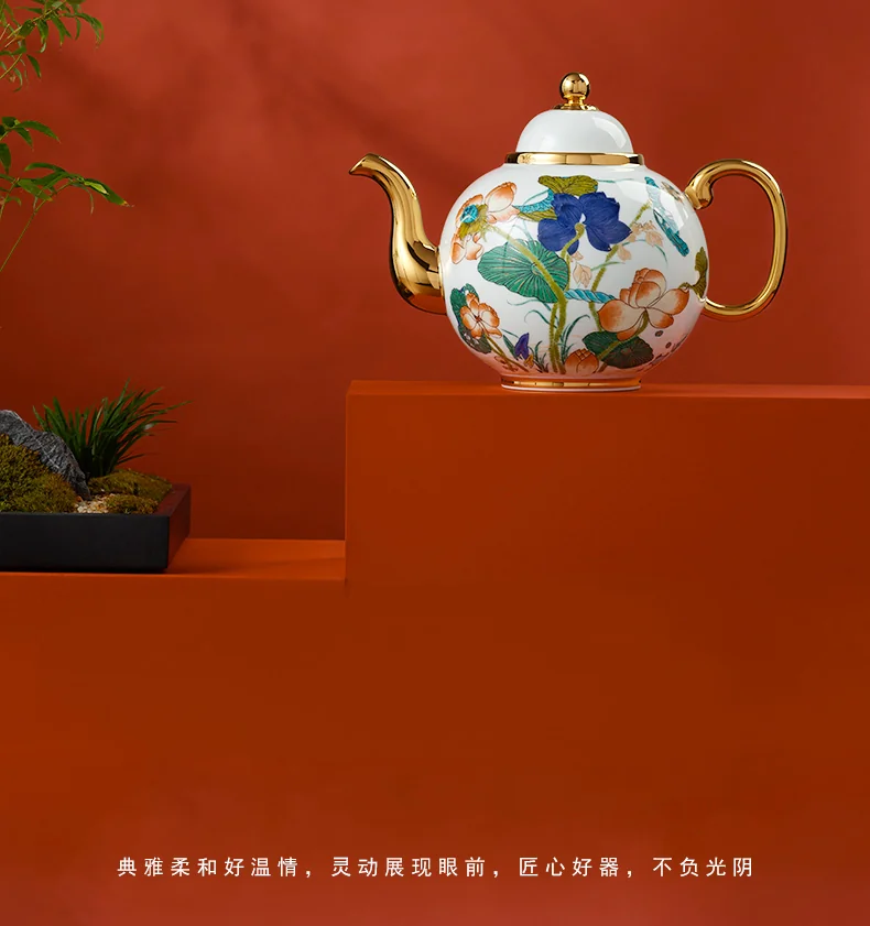 [China Direct Shipping, 5-7days] Auratic Guochen Yongfengyuan Happiness and Harmony 18-head Multi-Purpose Tea Set detail image 24
