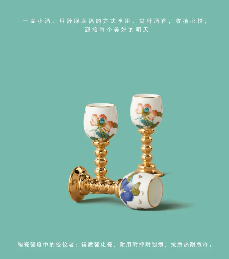 [China Direct Shipping, Time Limit 5-7 Days] Happiness and Harmony 8 Heads Wine Set detail image 11