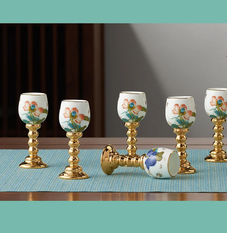 [China Direct Shipping, Time Limit 5-7 Days] Happiness and Harmony 8 Heads Wine Set detail image 13