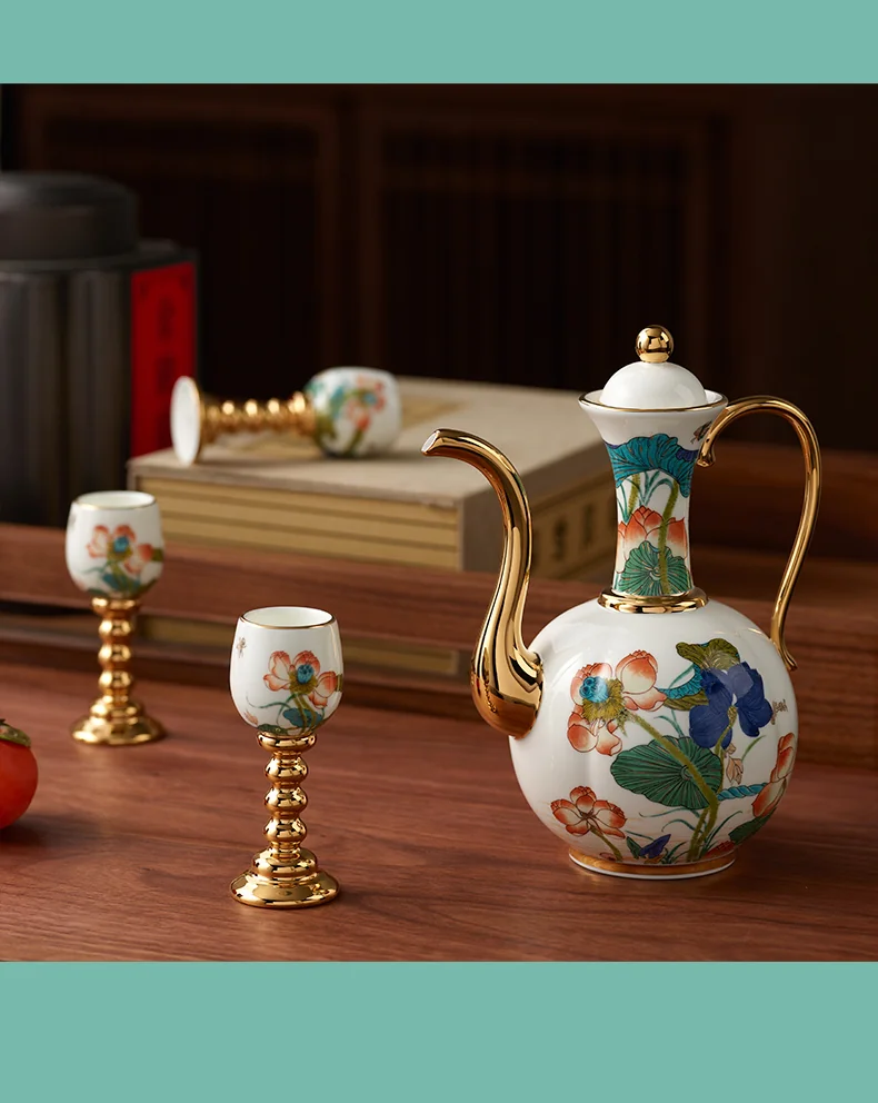 [China Direct Shipping, Time Limit 5-7 Days] Happiness and Harmony 8 Heads Wine Set detail image 18
