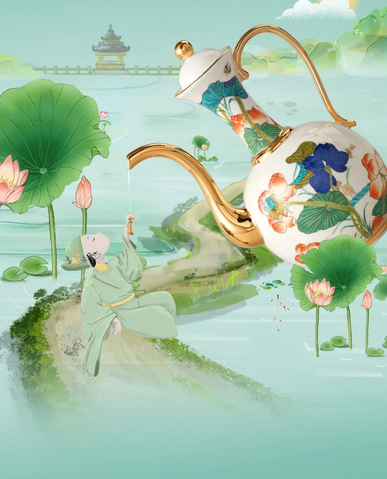 [China Direct Shipping, Time Limit 5-7 Days] Happiness and Harmony 8 Heads Wine Set detail image 7