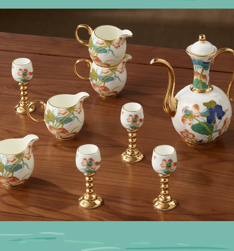 [China Direct Shipping, Time Limit 5-7 Days] Happiness and Harmony 14 Heads Wine Set detail image 15