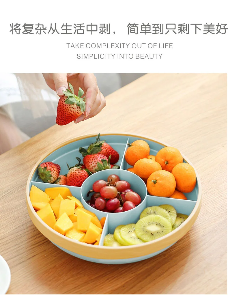Ayi Mama, Macaron Dried Fruit Box, Candy Plate, Separated without odor, Moisture-proof and dust-proof, Blue detail image 2
