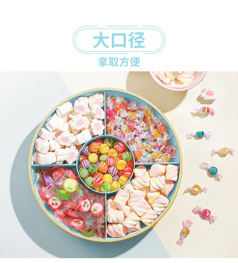 Ayi Mama, Macaron Dried Fruit Box, Candy Plate, Separated without odor, Moisture-proof and dust-proof, Blue detail image 5