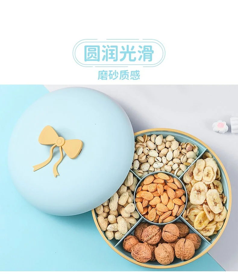 Ayi Mama, Macaron Dried Fruit Box, Candy Plate, Separated without odor, Moisture-proof and dust-proof, Blue detail image 8