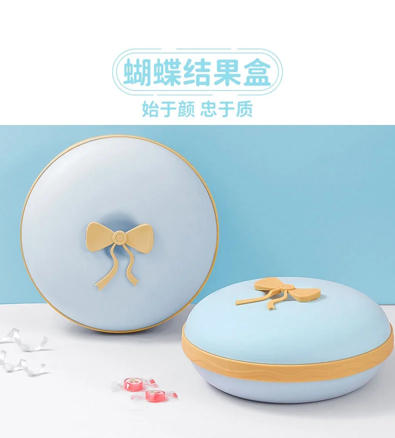 Ayi Mama, Macaron Dried Fruit Box, Candy Plate, Separated without odor, Moisture-proof and dust-proof, Blue detail image 9
