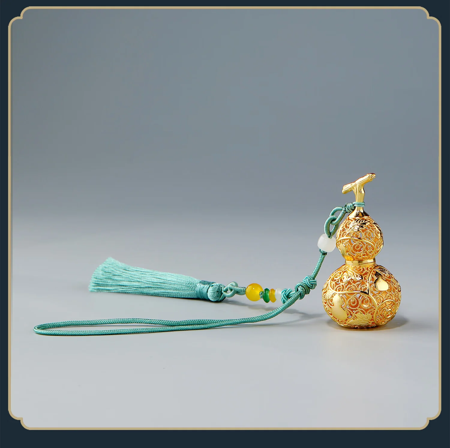 【Direct Shipping from China, Delivery in 8–20 Days】DamingTongjian Filigree Lucky Gourd Copper Ornament, Car Pendant, Keychain, Creative Office Desk and Grand Opening Decoration detail image 7