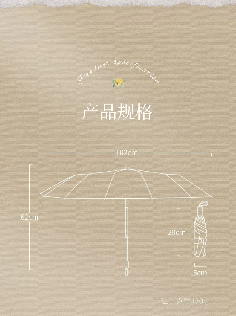 费乐德16骨双层伞晴雨两用产品图