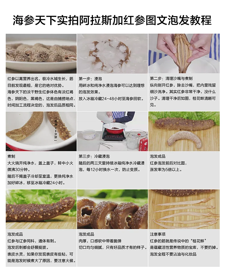 Haishentianxia Wild Alaska Red Dried Seacucumber 1LB RD001L detail image 5