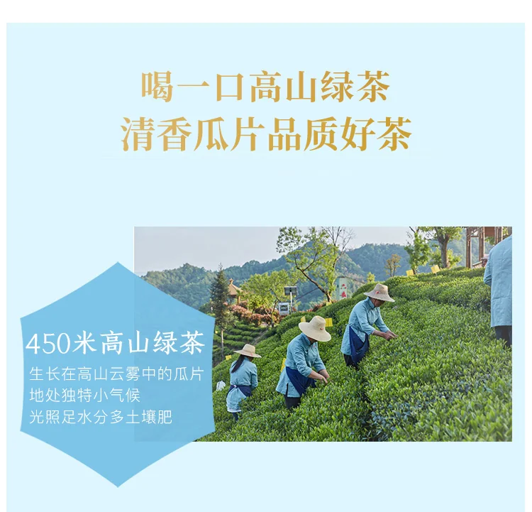 China direct shipping, time limit of 10-15 days Hui Liu green tea submerged incense Lu'an Gua Pian 100g 2024 new tea special one before the rain canned tea detail image 4